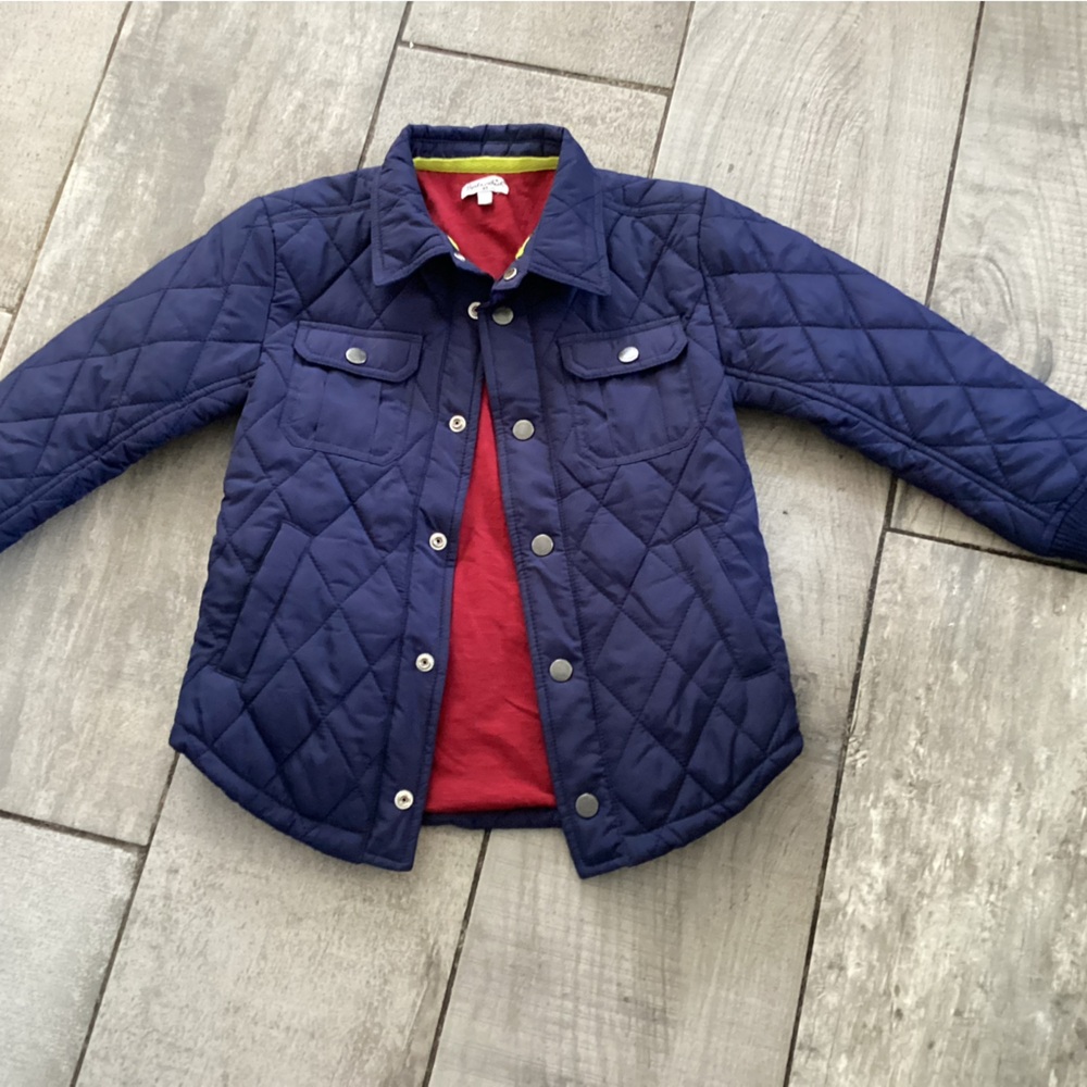 Splendid navy quilted jacket with red lining, Size: 4 years #kids #outerwear #cj